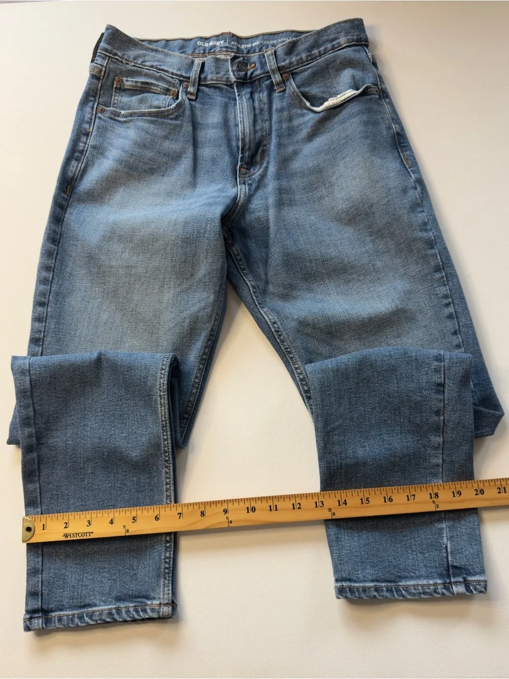 EUC Men's Old Navy Classic Blue Denim Straight Jeans Size 30x30 (KB8)